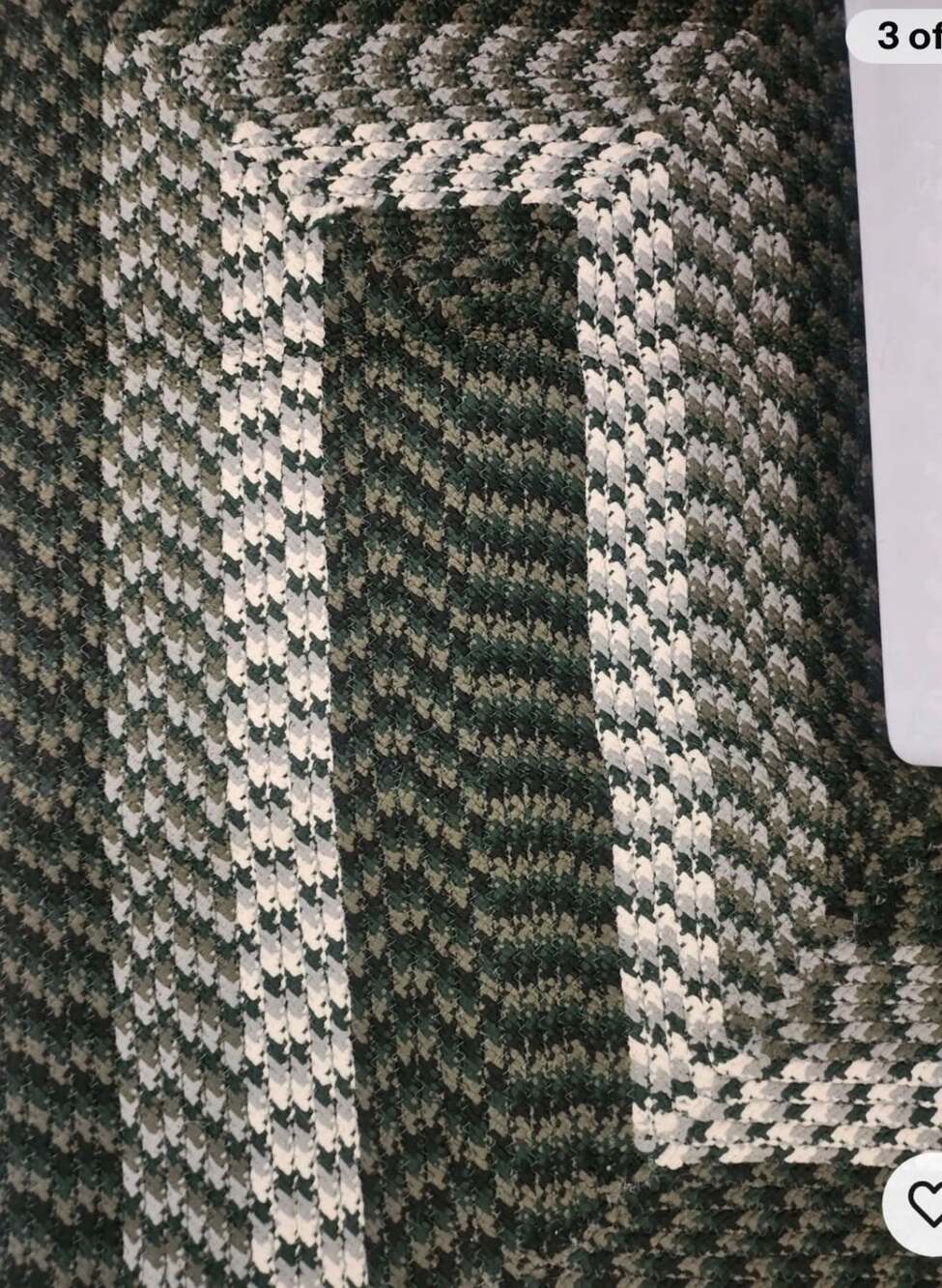 Alpine Braid Collection Hunter Stripe L-Shape Braided Rug - Picture 3 of 3